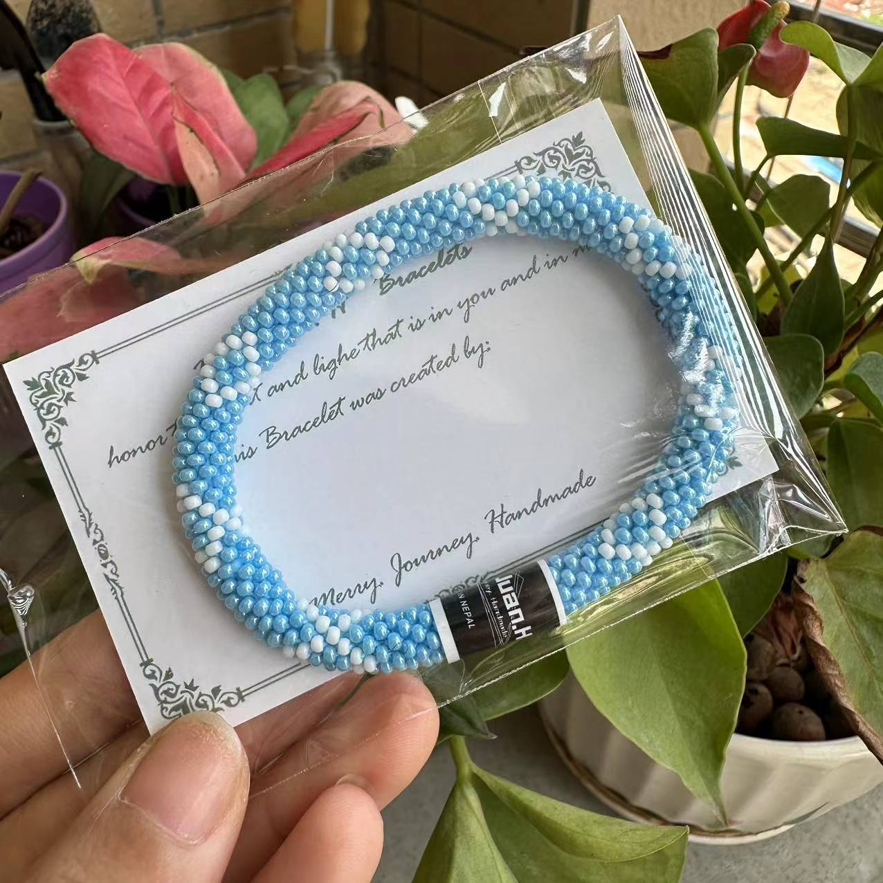 Wholesale Nepalese Hand-woven Japanese Essential Oil Diffuser Bohemian Beaded Bracelet